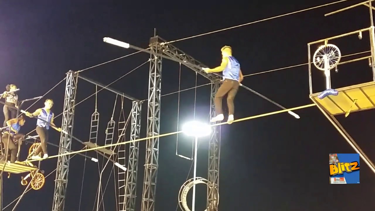 Acrobatic High Wire Act at Muscat Festival 2019 (مهرجان مسقط )