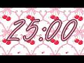 25 Minute Pink Bow Cherry Timer