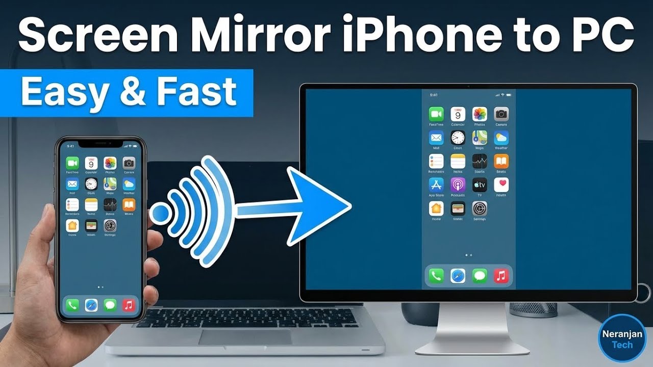 How To Screen Mirror iPhone To PC Using LonelyScreen | Easy Step-by ...