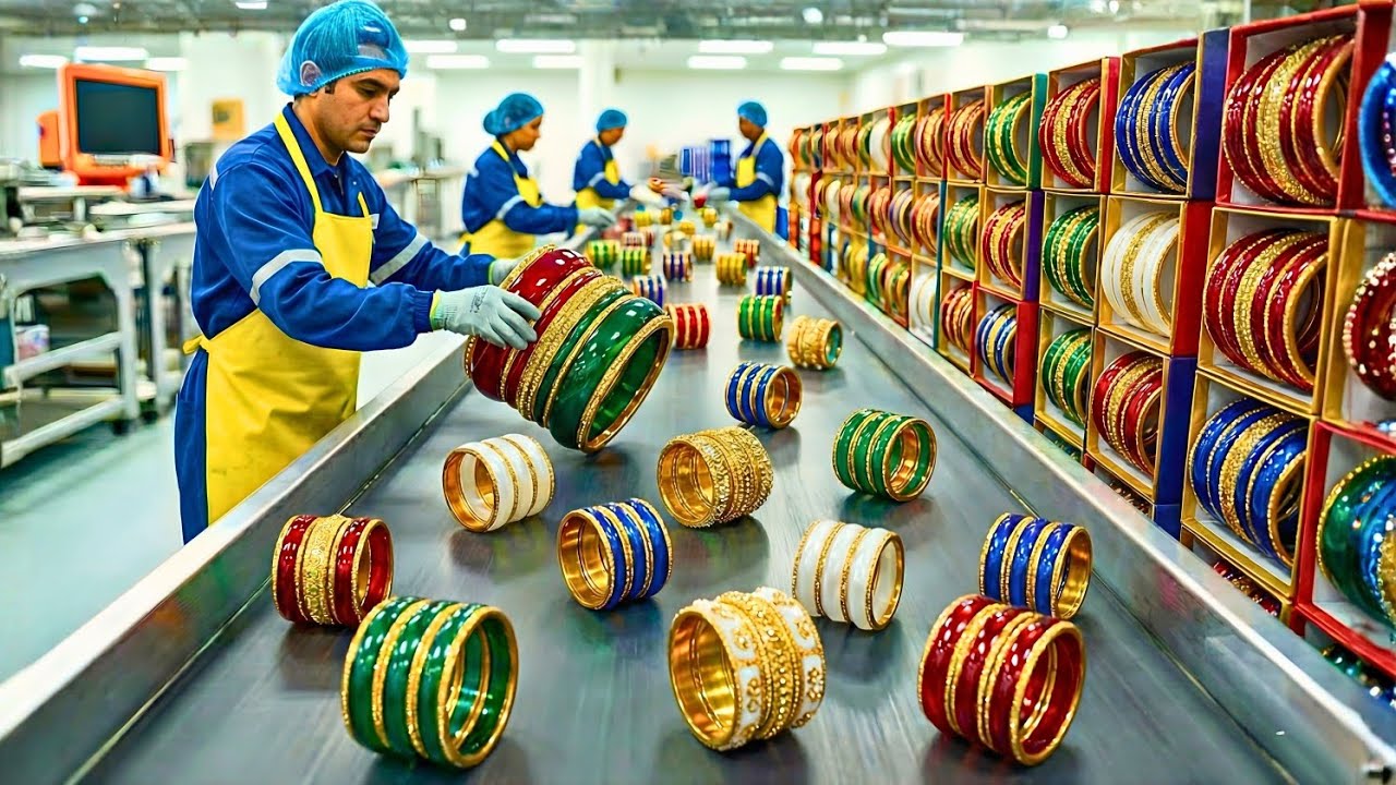 Inside a Modern Glass Factory: From Sand to Colorful Bangles (Full ...