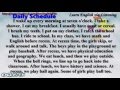 Learn English via Listening Level 1 Unit 21 Daily Schedule