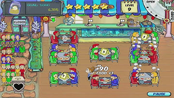 Diner Dash Walkthrough - Level #29 - Go with the Flo Seafood Dining - More Decorations