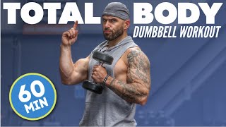 1 HOUR DUMBBELL FULL BODY WORKOUT AT HOME (The Pyramid Challenge - what is this?) screenshot 4