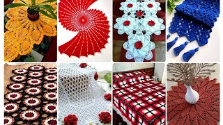 TRENDING &amp; BEAUTIFUL CROCHET TABLE RUNNER,BED COVERS,MATS &amp; LACES BEST DESIGN IDEAS 2026