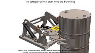 Hydraulic Drum Gripper Design For Forklift | Material Handling System | #innovation ,#solidworks