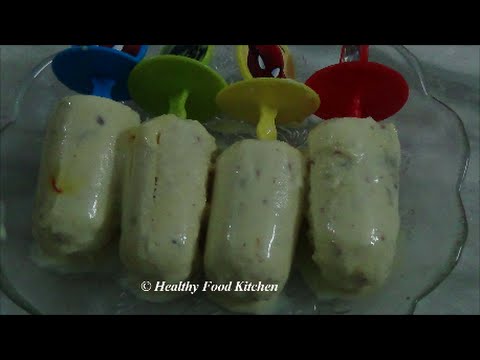 Kesar Badam Kulfi - Saffron Almond Kulfi - Indian Icecream (Kulfi) Recipe By Healthy Food Kitchen