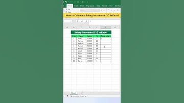 How HR Calculates Salary Increment in Excel? 🤫 #shorts