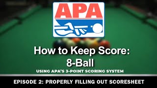 How to Keep Score 8-Ball - #2 - Properly Filling Out an 8-Ball Scoresheet
