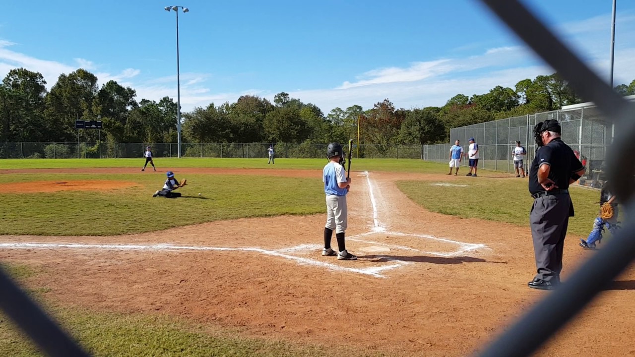 Christian s Last Baseball Game Of The Fall Seaon 1st Time Bat YouTube