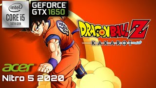 Acer Nitro 5 2020 |Dragon Ball Z Kakarot | i5 - 10300h | GTX 1650 | Gaming Test