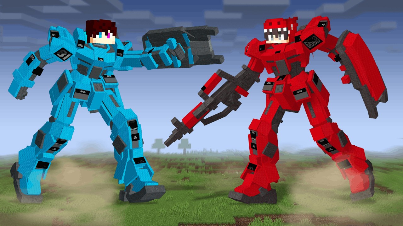 Robot VS Robot In Minecraft