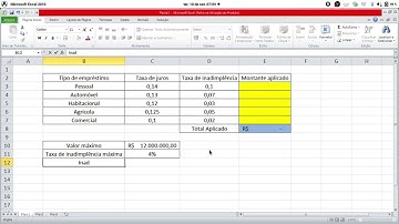 Resolvendo problema de investimento para período único com o Solver (Excel)