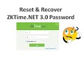 Zktimenet 30  reset lost username and password without losing dataeasy 