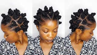 😳How To: Twisted Bantu Knots On Yourself Using Brazilian Wool 