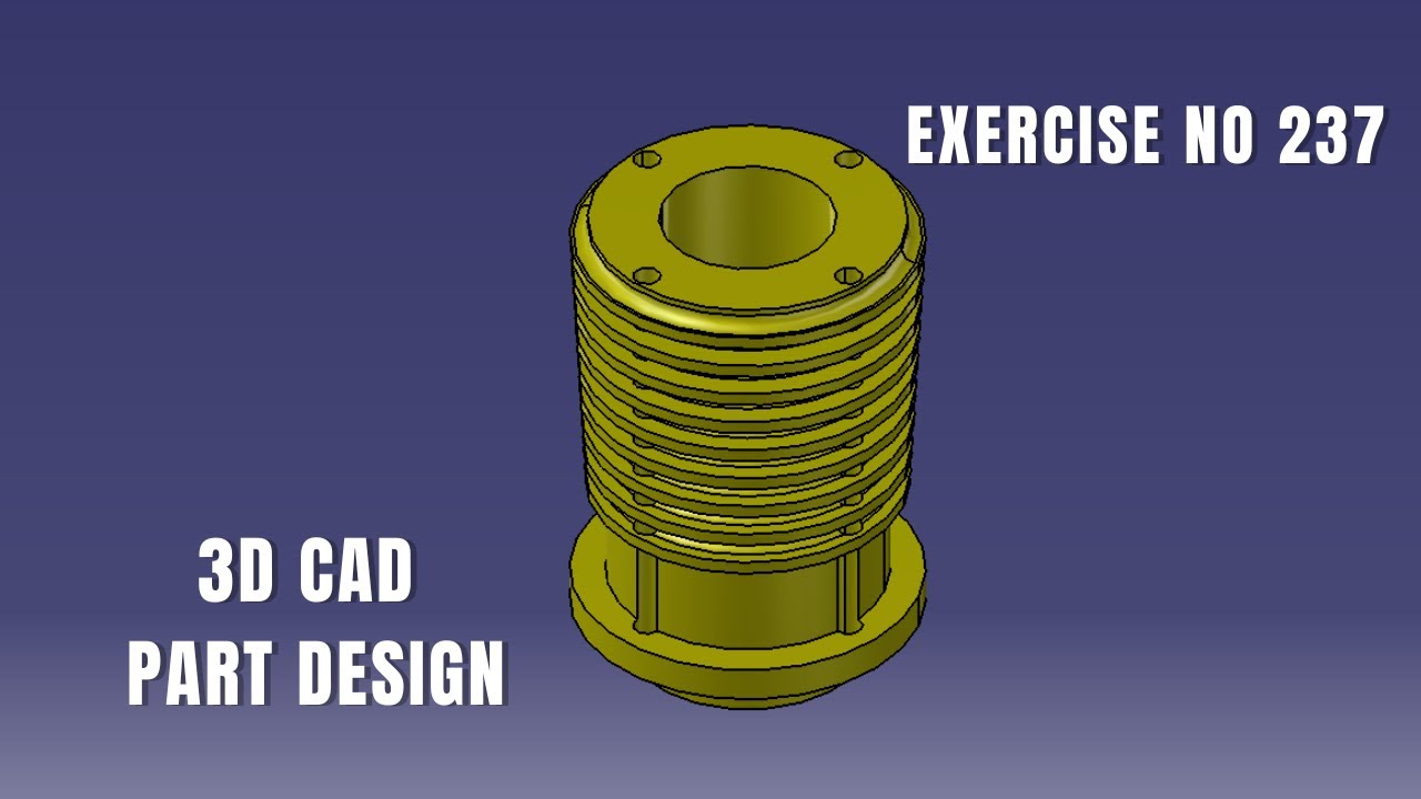 CAD Design Exercise 237 | Catia v5 tutorial exercise I Part Design | CATIA Design | Solidworks