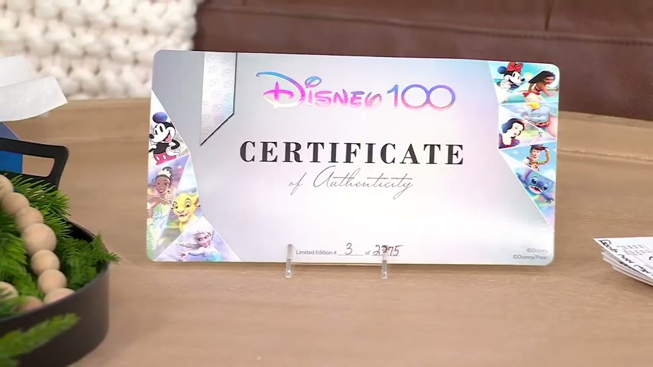 Disney 100 48"x60" Classic Woven Tapestry Throw with Certificate on QVC