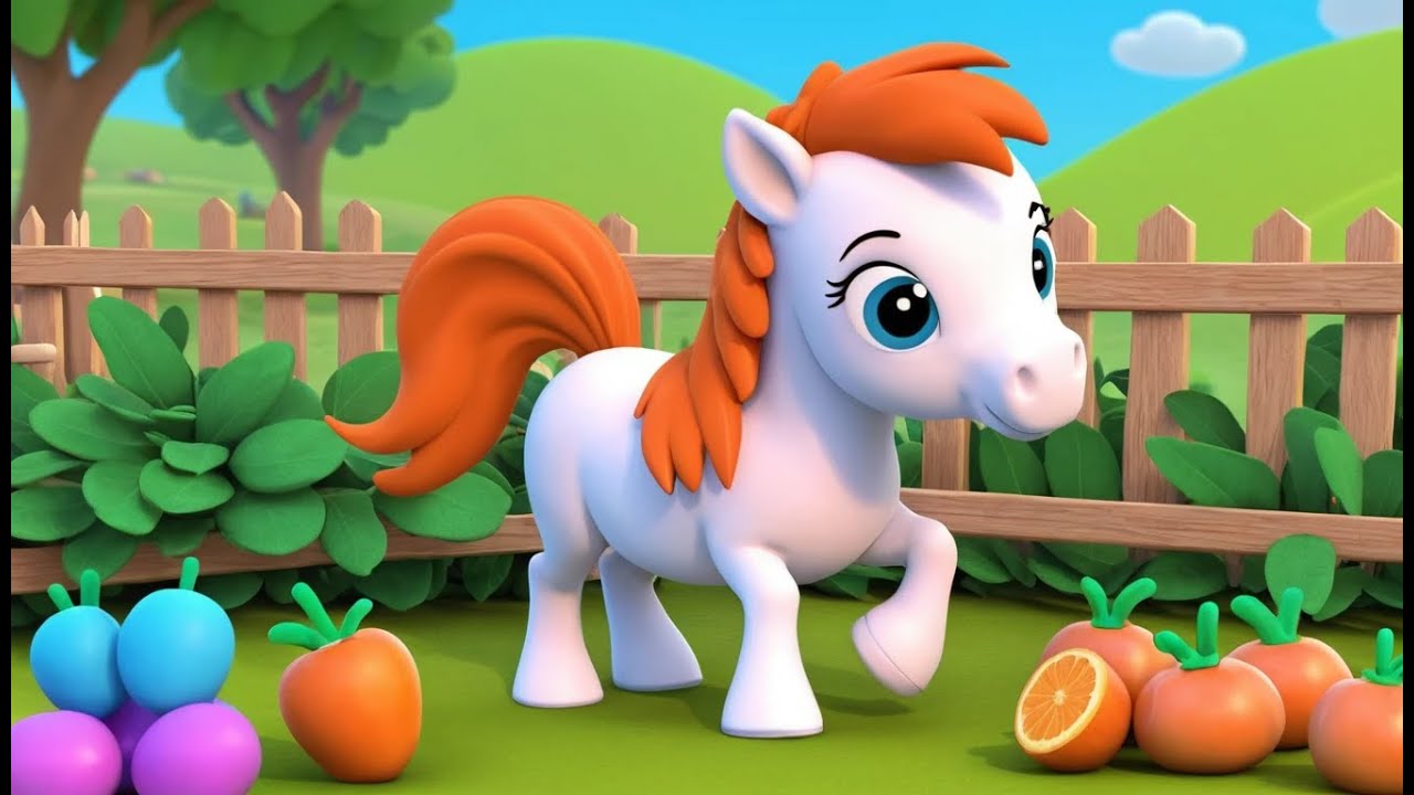 Baby Pony Eats Too Many Carrots | Funny and Cute Kids Nursery Rhyme Animation