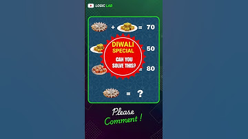 🧠 Can You Solve This? | Diwali Special Math Puzzle | Logic Lab #Shorts #viral #mathpuzzle #quiz
