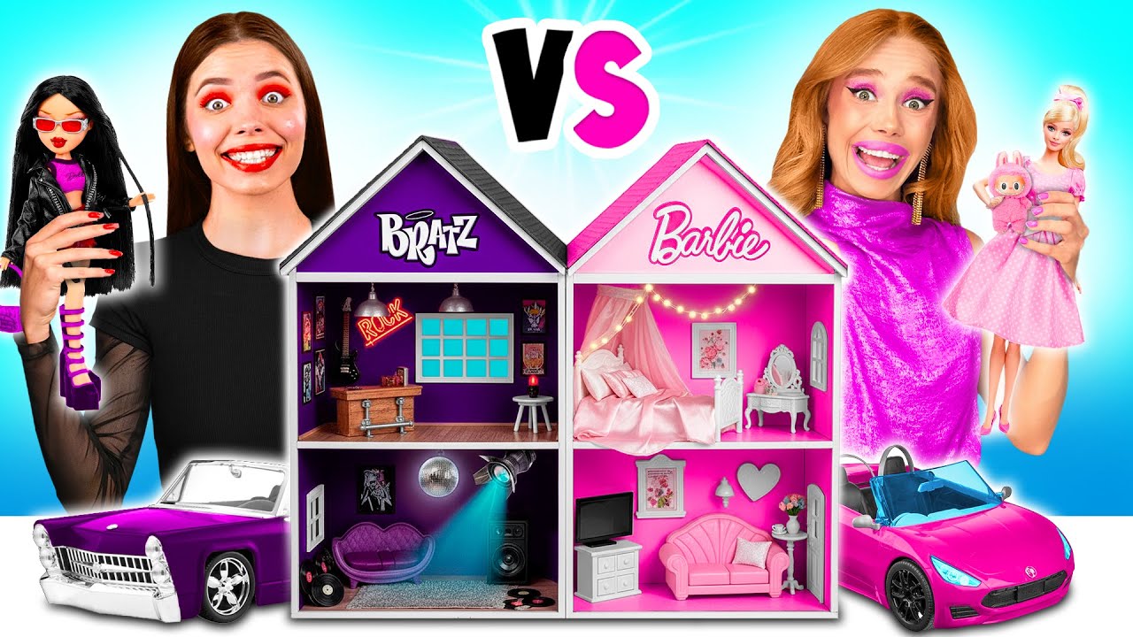 Строим Удивительный Кукольный Домик | Барби vs Братц Челлендж