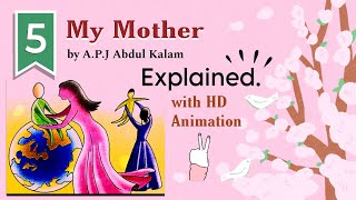 💗My Mother | APJ Abdul Kalam |Dav Class 8 English Chapter 5 Poem Explanation in Hindi with Animation