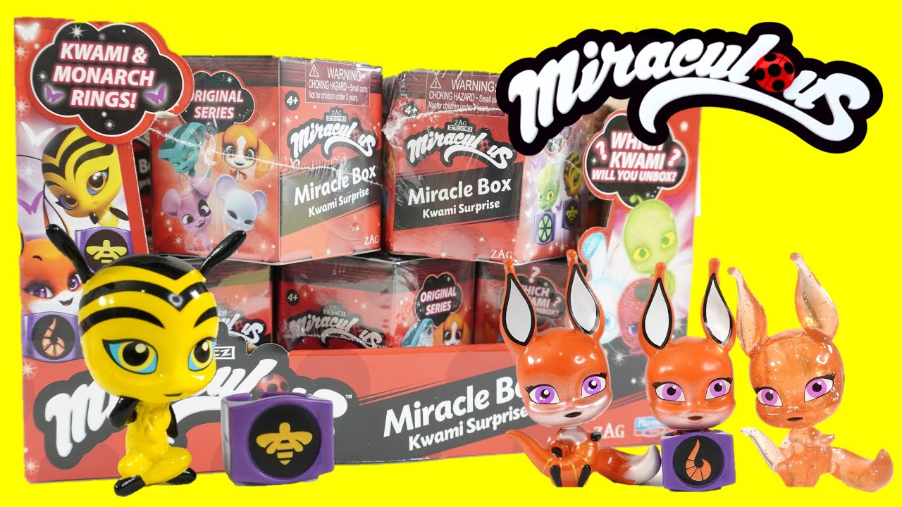 Miraculous Ladybug Miracle Box Kwami Surprise Series 3 Lot of 6 Rings  Glitter