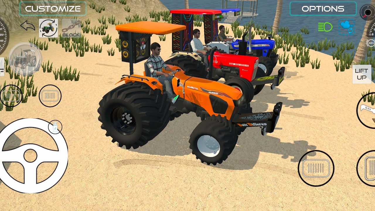 Indian Bus vs Mud Trap!Epic JCB & Tractor Rescue 🔥 #jcb #tractor #gameplay 