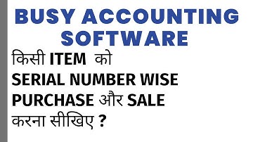SERIAL NO  WISE ITEM ENTRY IN BUSY SOFTWARE