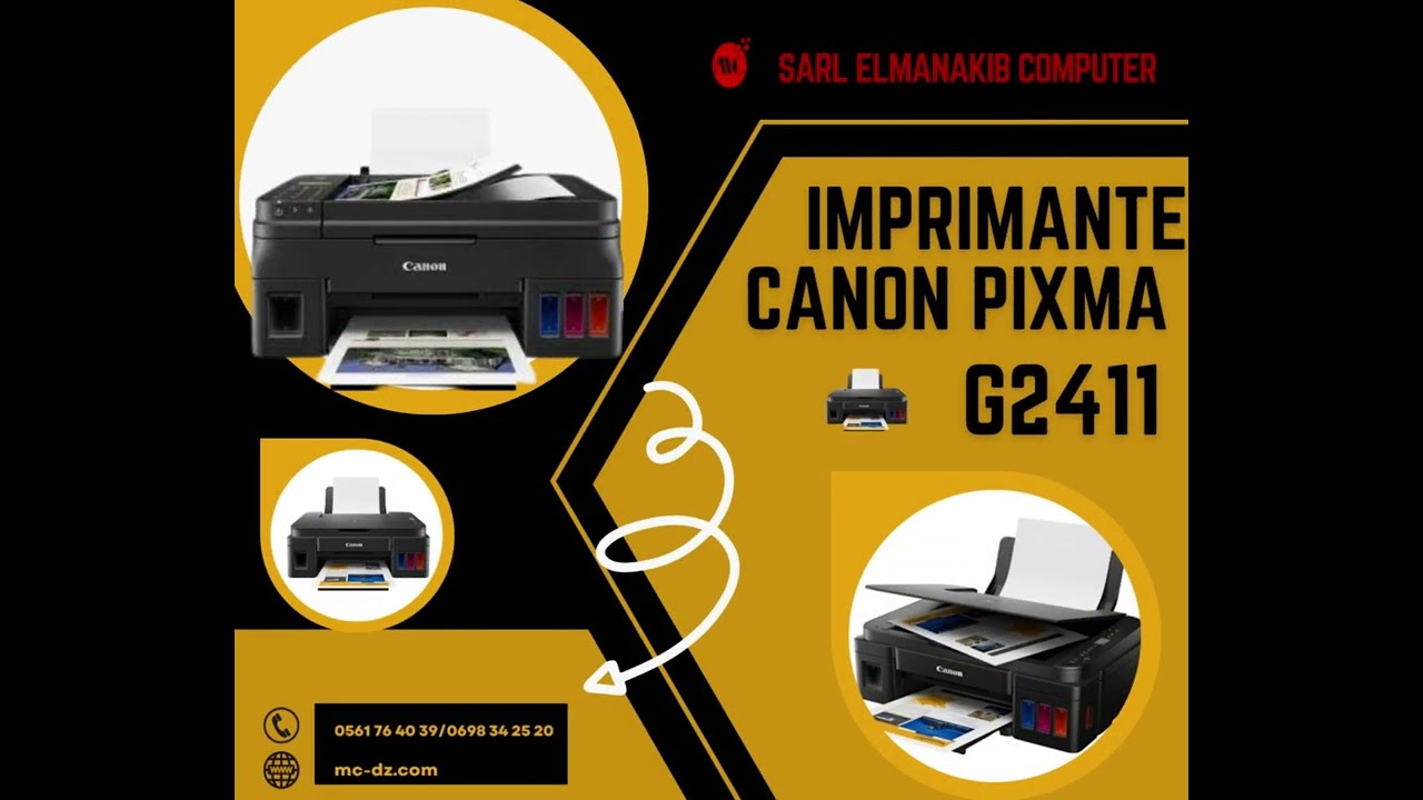 Imprimante Canon PIXMA G3411 multifonctions + wifi à réservoir d'encre