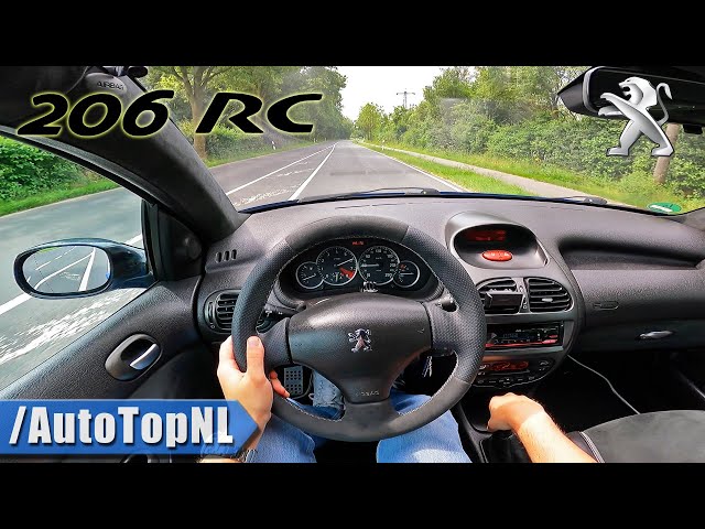 Peugeot 206 RC REVIEW on AUTOBAHN [NO SPEED LIMIT] by AutoTopNL 