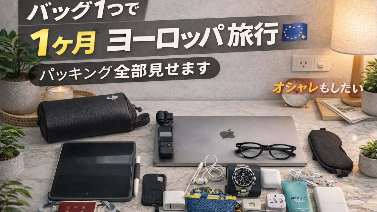 【全部見せます】バックパック1つで1ヶ月ヨーロッパ旅行！
