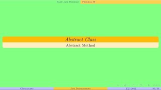 Abstract Class | Abstract Method | Java Programming | Program 58