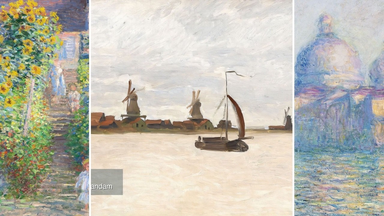 Claude Monet TV — Silent Art Gallery · July 6 Morning | The Outer Harbour at Zaandam & others