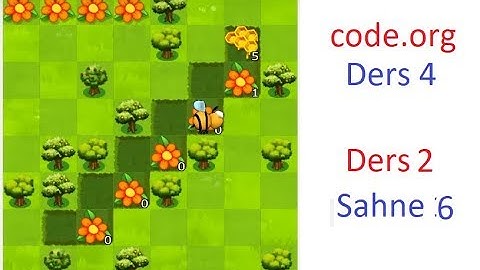 #5 Code.org Ders 4 (Level 4) . Ders 2 (Labirent ve Arı) Sahne 6 - Angry Birds -Code.org Çözümler