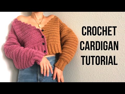 EASY Crochet Cardigan Tutorial | DIY Cropped Cardigan