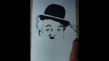charlie chaplin face drawing #charlie.chaplin #yt#shorts