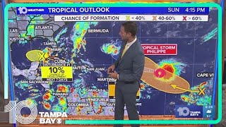 Tracking the Tropics: Little change in strength expected for Tropical Storm Philippe over next 3 day