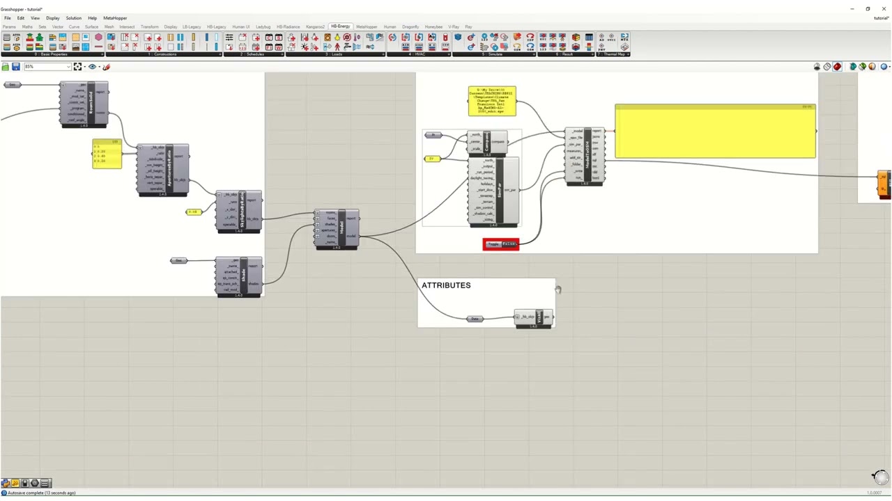 Honeybee V1.4 :: Program and Thermal Loads [Tutorial 1.3]