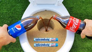 EXPERIMENT !! Toilet and Underground VS Coca cola, Pepsi, Sprite and Mentos