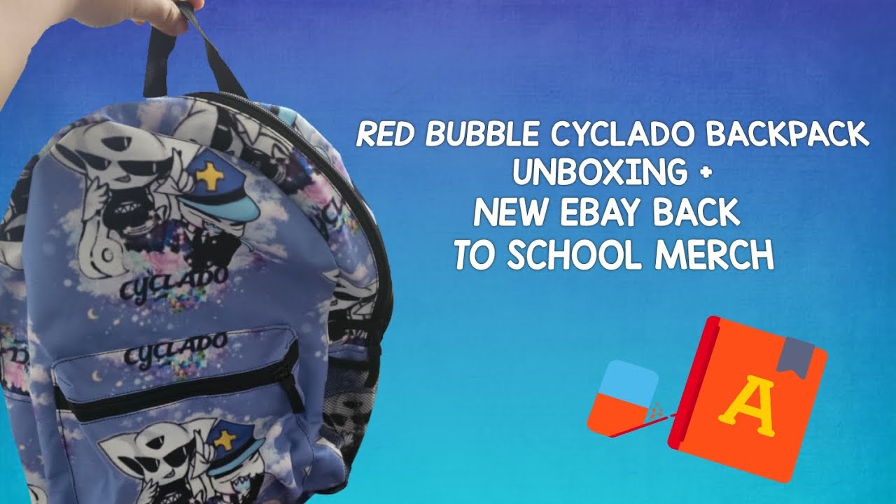 redbubble cyclado backpack unboxing + new ebay back to school merch