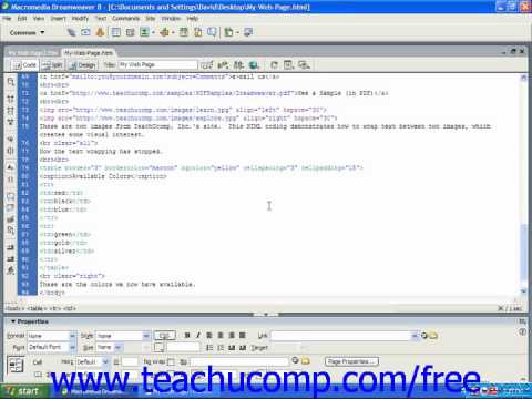 HTML Tutorial Cell Sizing Training Lesson 9.9