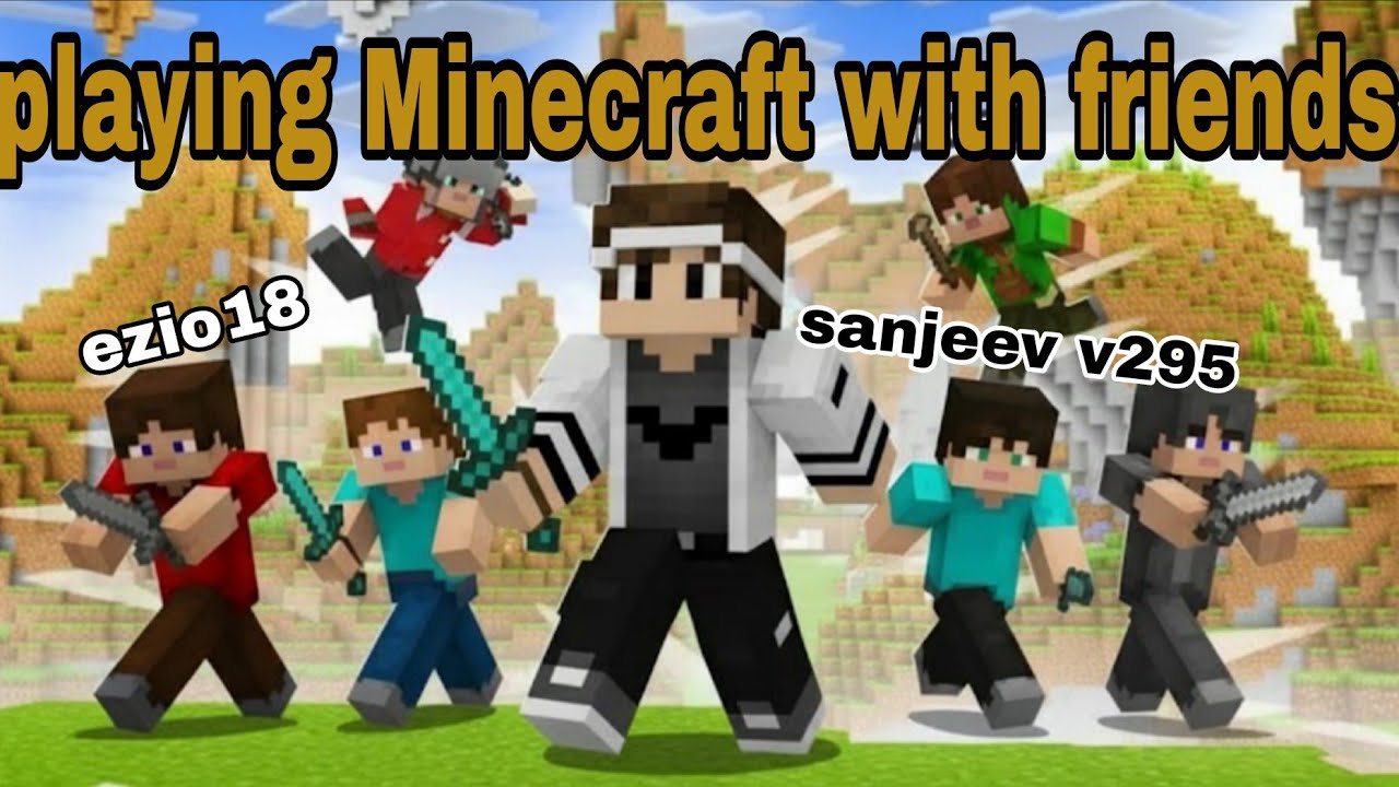 Playing with friends 😀 minecraft survival - YouTube