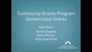 Unrestricted Grants Webinar