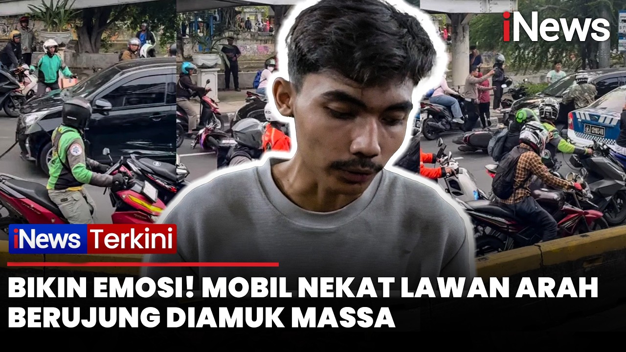 Diamuk Massa! Mobil Nekat Lawan Arah hingga Tabrak Pengendara di Jakarta Pusat | iNews Terkini