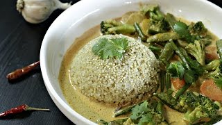 Frozen Vegetable Thai Curry without chopping anything!