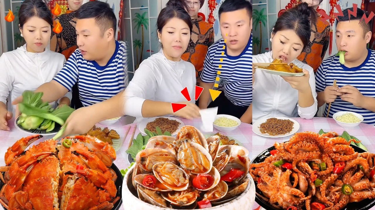 贪吃老公抢走所有的肉让自家媳妇吃菜叶子，趁他离席联手丈母娘假装“下药”故意让老公看到，最后老公肉也不吃了现在腿还软着