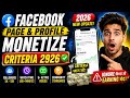 2026 Facebook Monetization Full Update 🔥 Followers + Watch Time Criteria | Facebook New Update