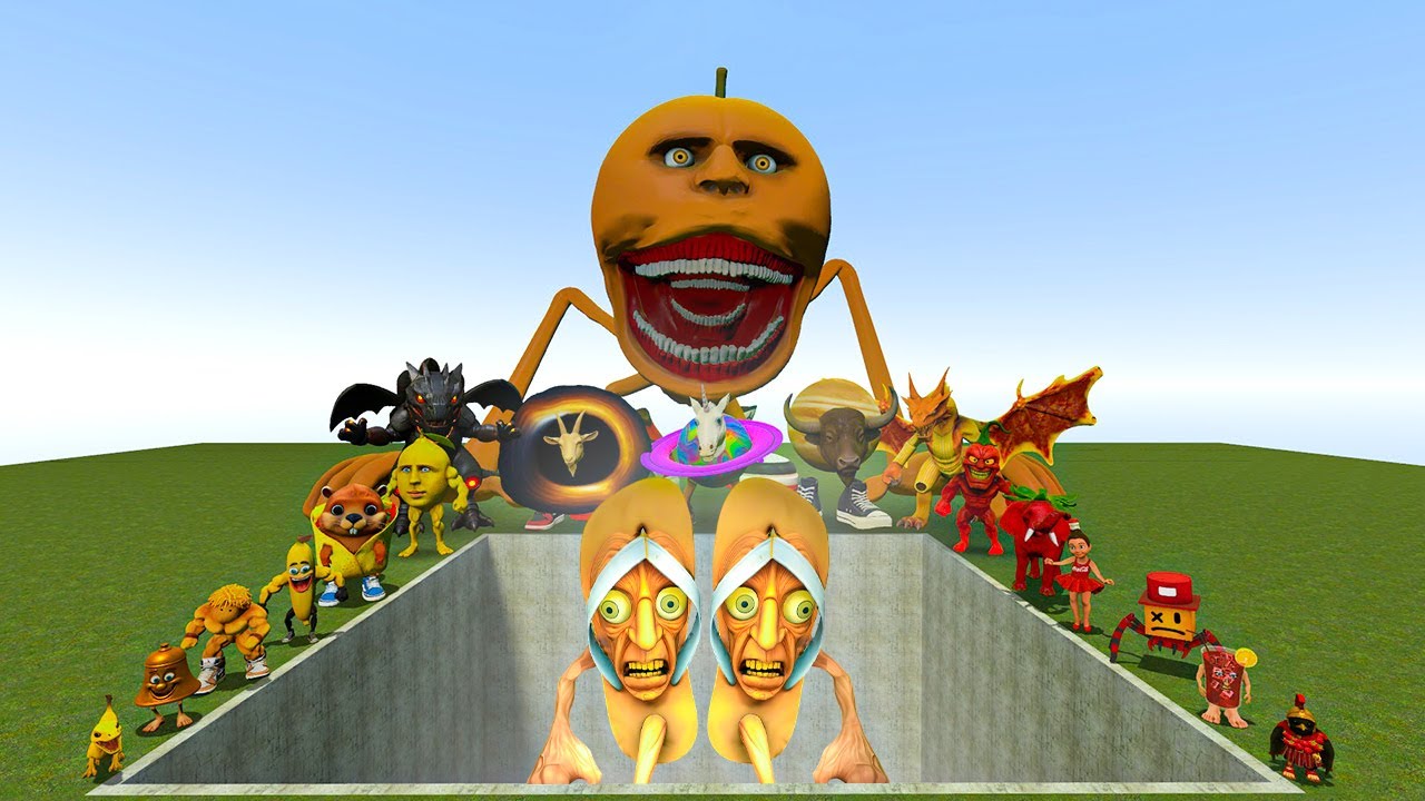 AI Brainrot Memes vs Alamak Sandal Bosses in Giant Pit – Gmod Chaos