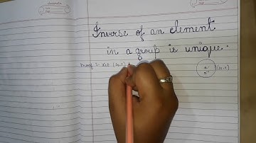 Inverse of an element in a group is unique//Group theory//maths//(B.sc)