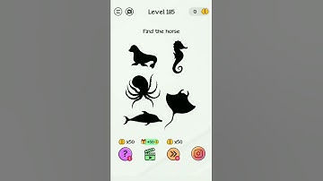 Braindom level 185||find the horse||tricky puzzle