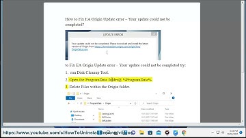 Fix EA Origin Update error – Your update could not be completed on Windows 11/10